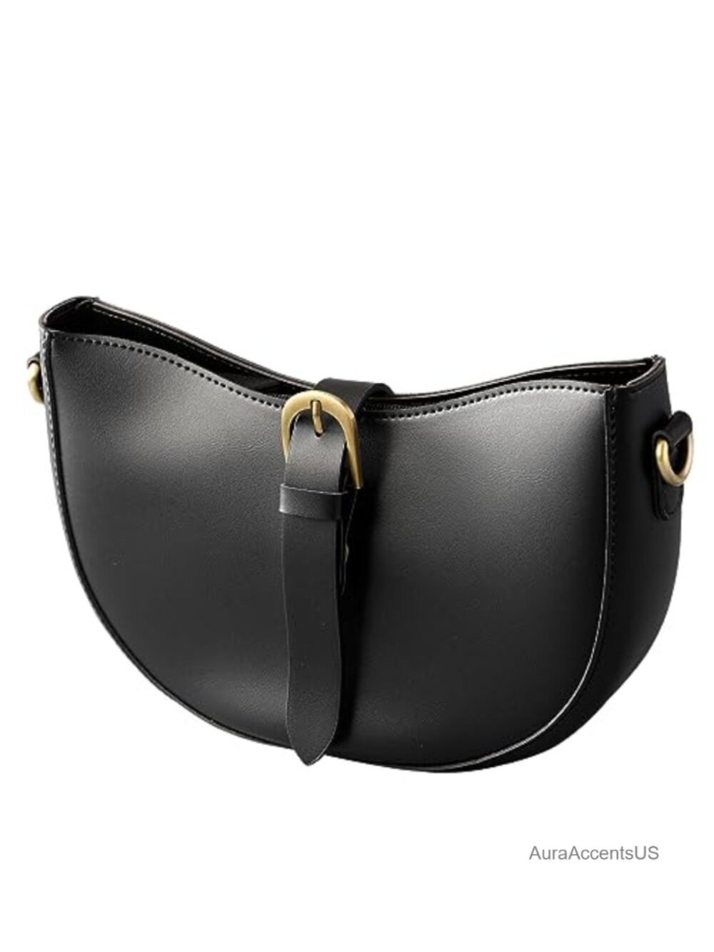 Vegan Leather Shoulder Crescent Bag Hobo Satchel Purse Handbag Women Lunar Retro